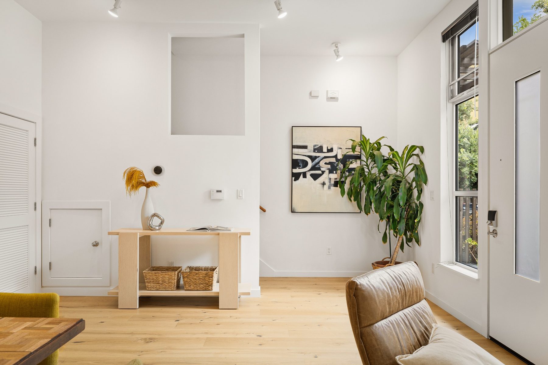 Primary bedroom with soft natural light