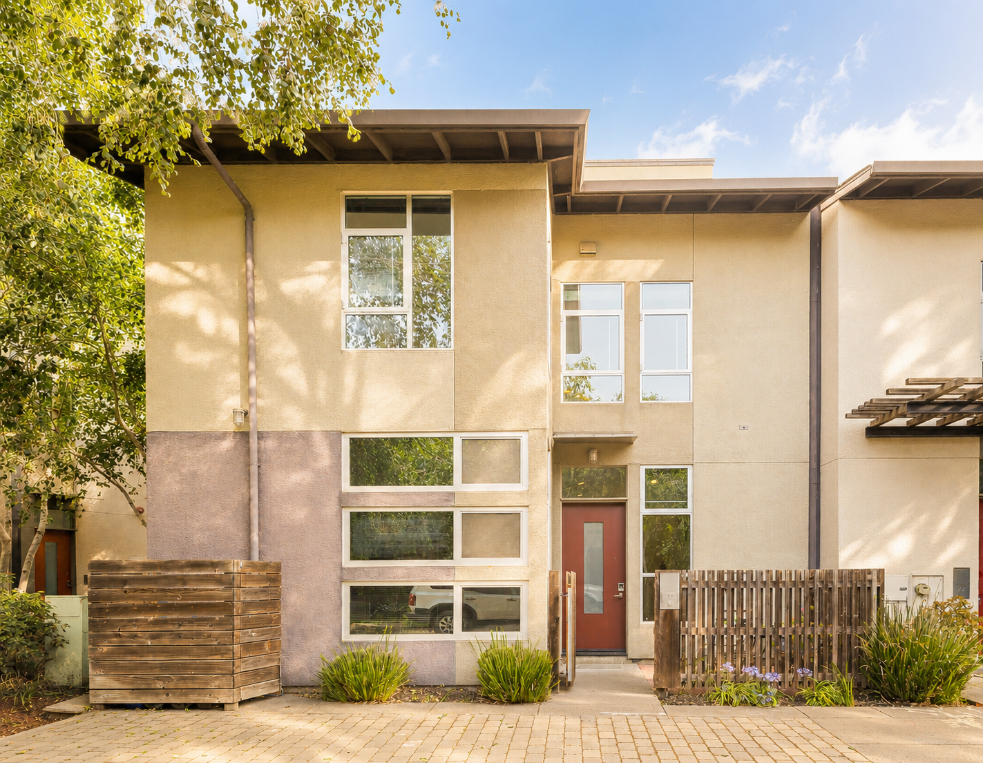 Front exterior of the townhome